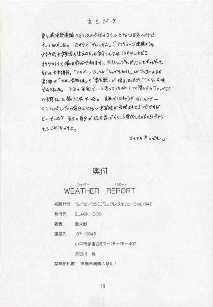 WEATHER REPORT 18ページ