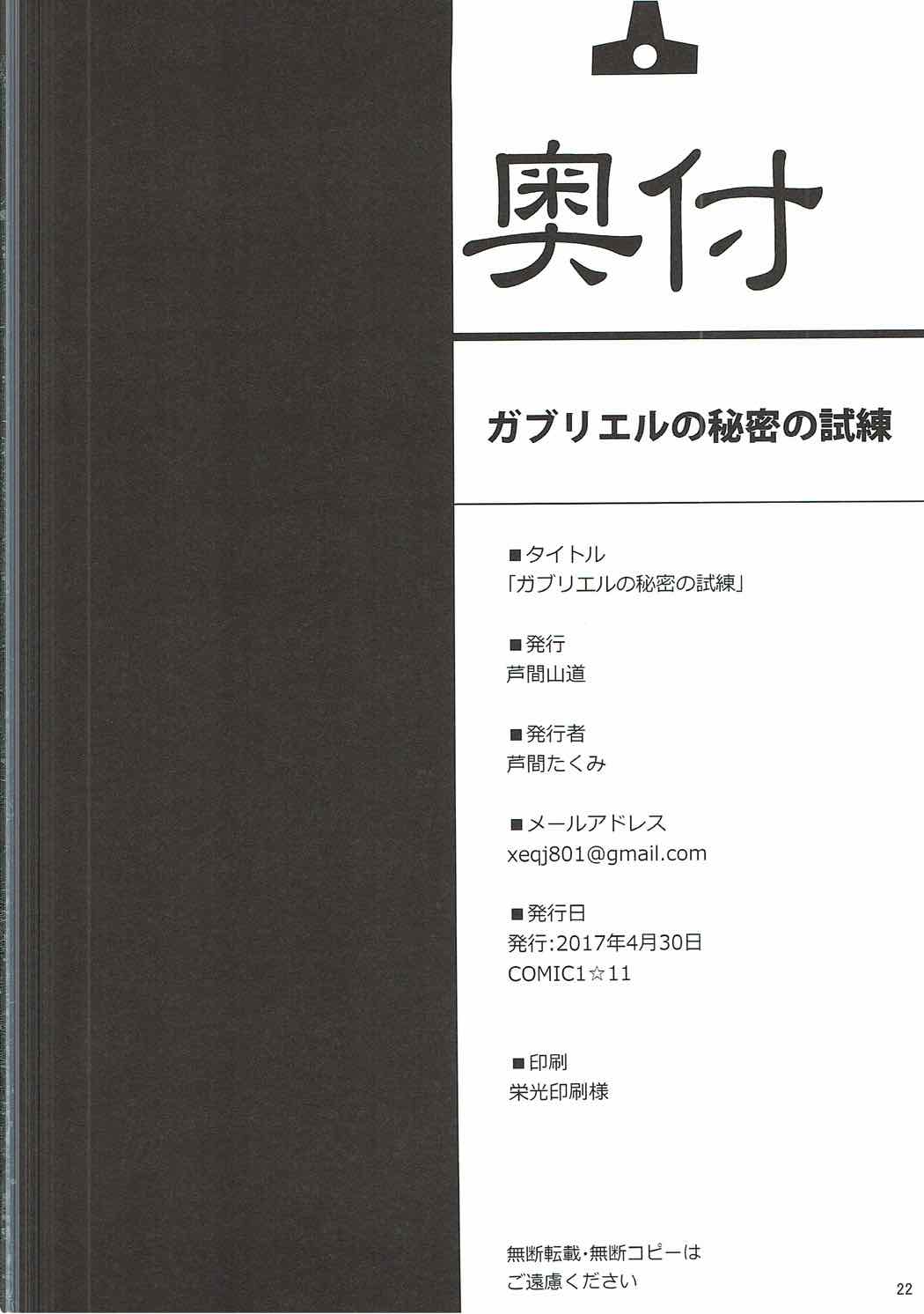 ガブリエルの秘密の試練 20ページ