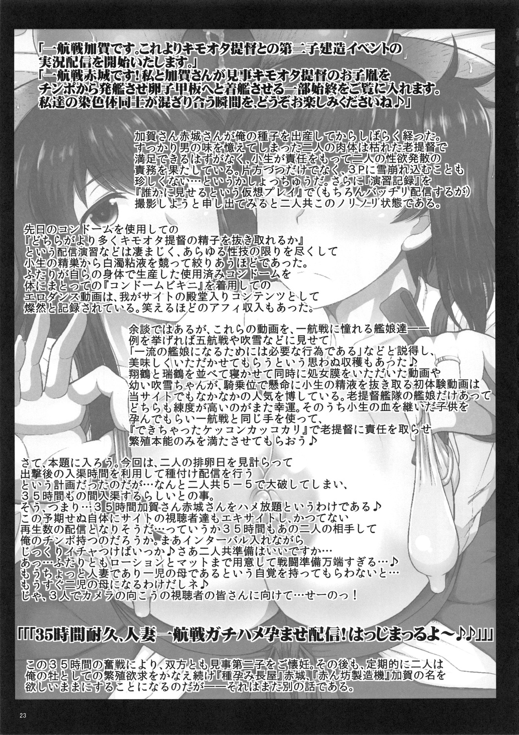 艦娘絶対受精作戦報告書 純真むちむち爆乳艦娘達がひたすら他所の鎮守府のキモオタ提督に着弾放精！ 24ページ