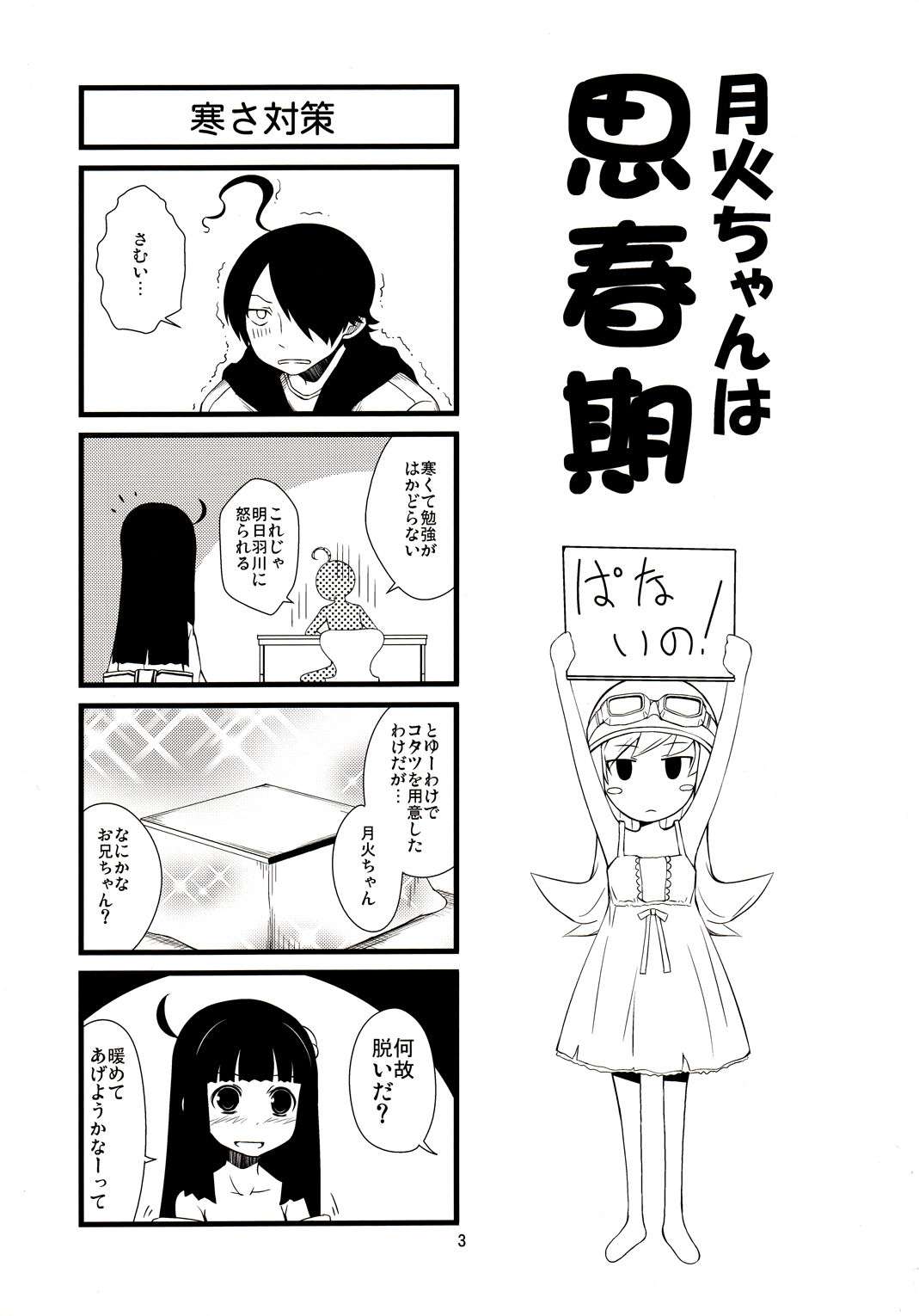 月火ちゃんは思春期 3ページ