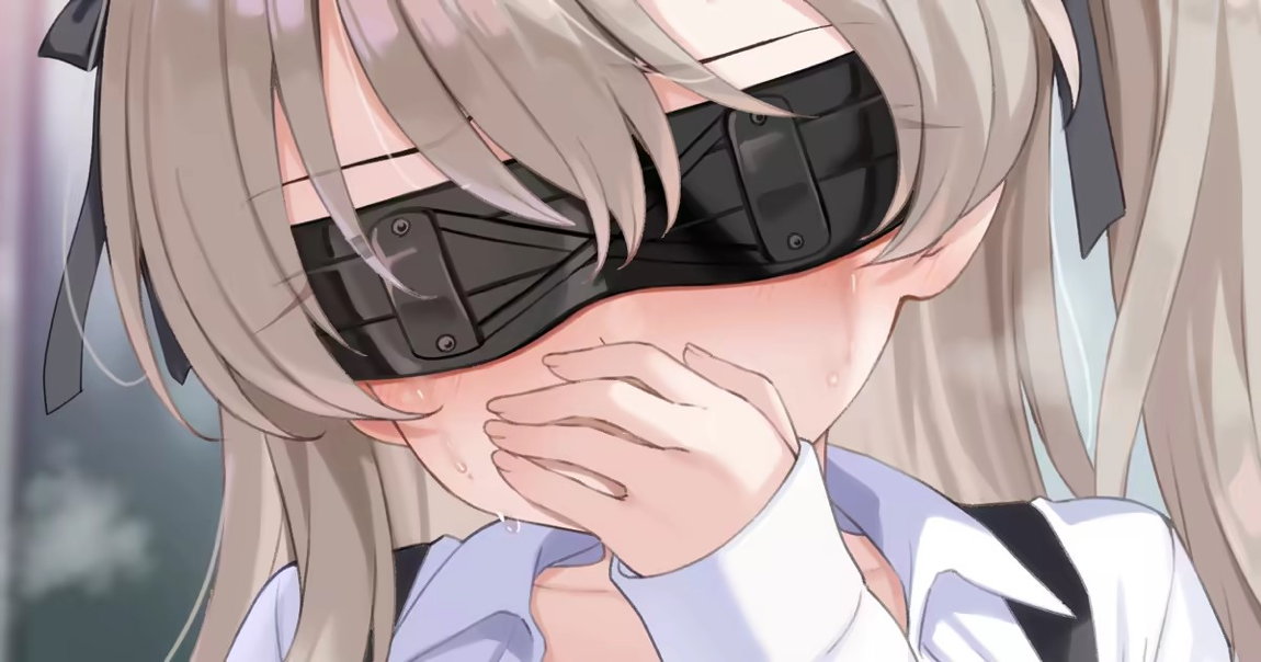 トイレに隠れるありすちゃん 目隠しVer 1ページ