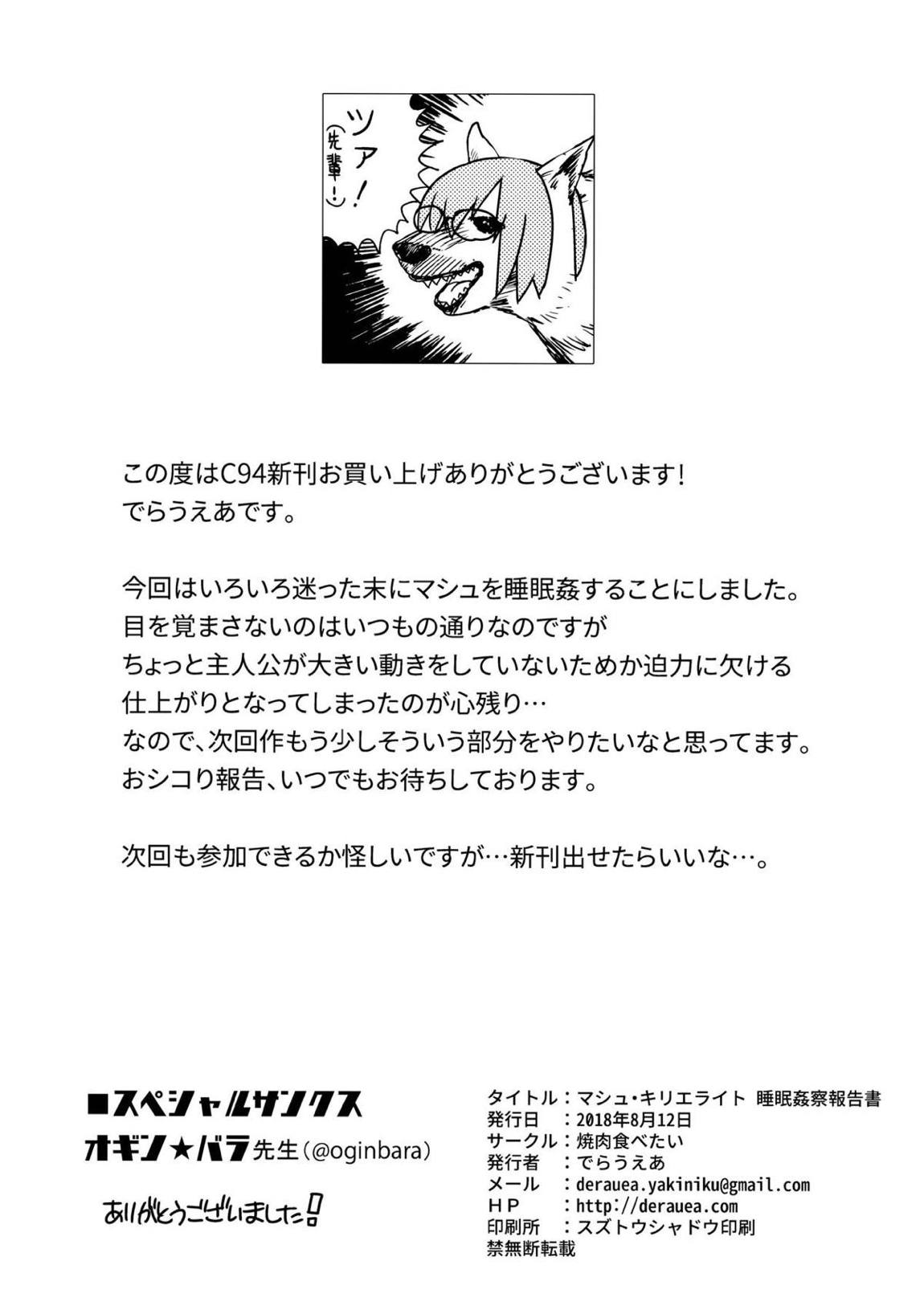 マシュ・キリエライトの睡眠姦察報告書 28ページ