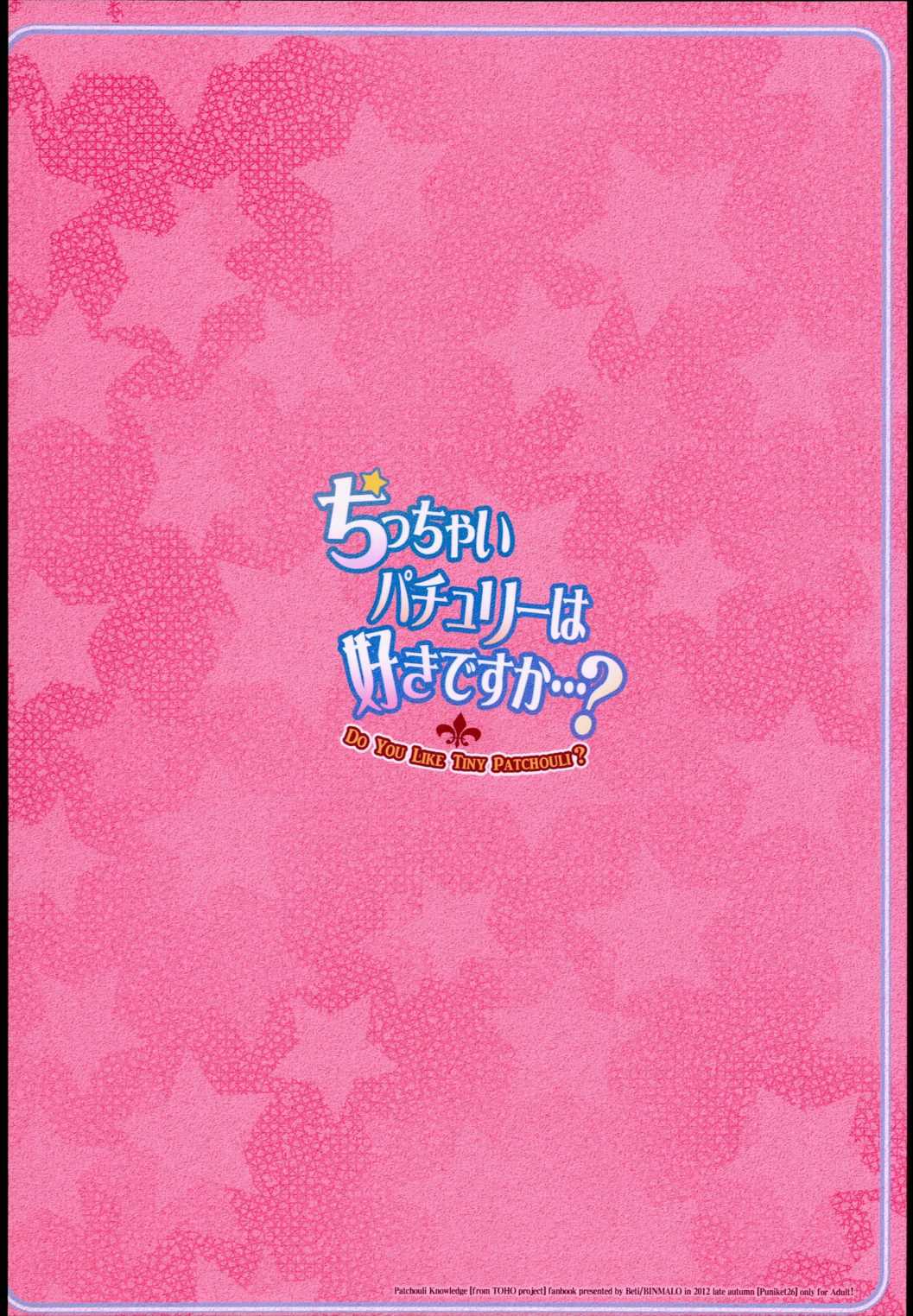 ちっちゃいパチュリーは好きですか…？ 20ページ